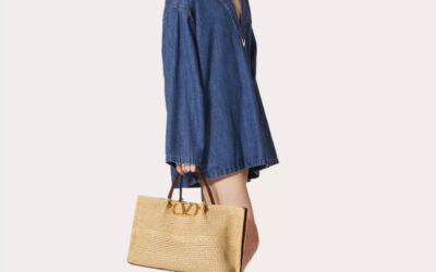 VALENTINO GARAVANI Straw Summer Petite Tote